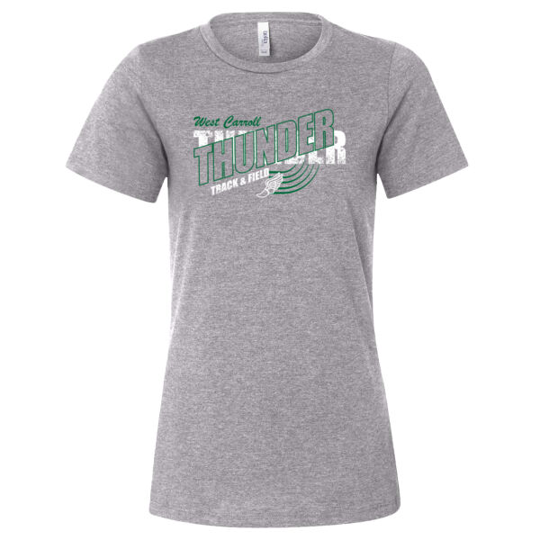West Carroll Thunder Track 2026 - Women’s Relaxed Fit Heather CVC Tee Thumbnail