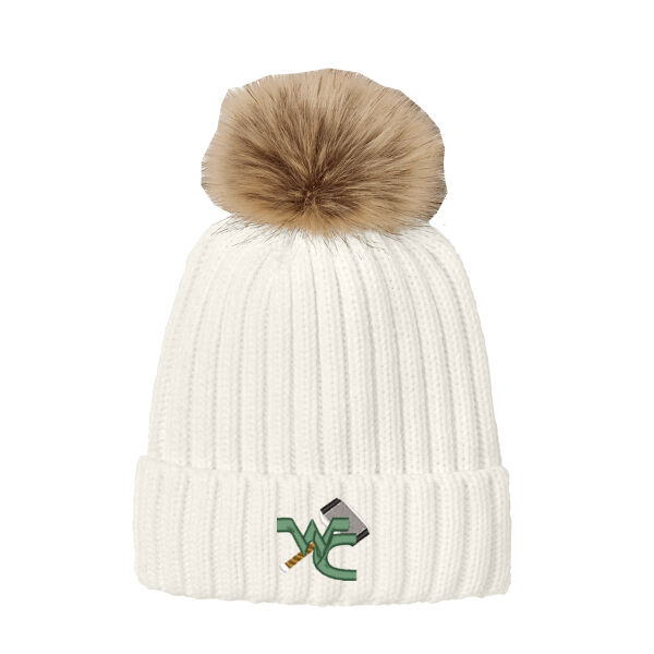 West Carroll Thunder Track 2026 - Faux Fur Pom Beanie Thumbnail